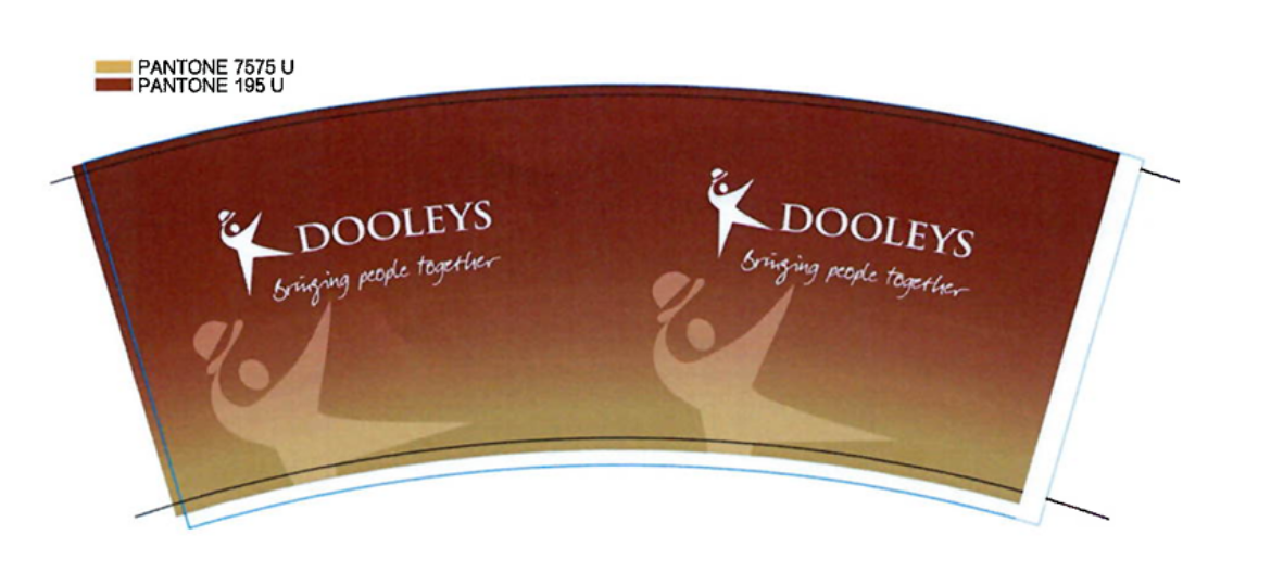 Picture of CUP, COFFEE 8oz - PRINTED DOOLEYS 500/CTN